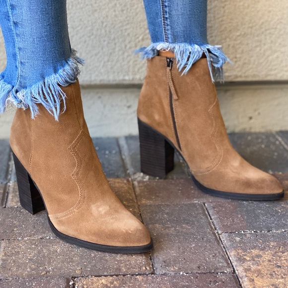 Genuine Leather Distressed Burnished Ankle Boots - Picture 2 of 11